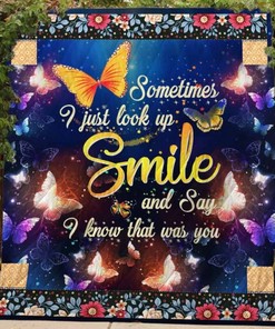 Honor your loved one with this My Beloved One in Heaven quilt blanket