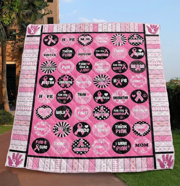 Hope And Think Pink Breast Cancer Awareness Quilt Blanket: Raise Awareness In Style