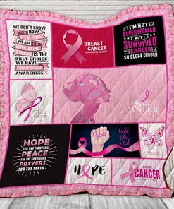 Hope For The Fighters Breast Cancer Awareness Quilt Blanket