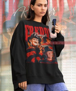 Horror Movie Fans Vintage Sweatshirt, Freddy Krueger Nightmare Halloween Sweater