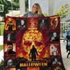 Horror Movie Quilt Blanket with Rob Zombie and Jason Voorhees Artwork