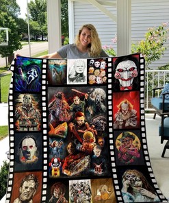 Horror Movies Myers Voorhees Quilt Blanket - Perfect for a Scary Night