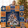 Houston Astros Christmas Tree Quilt Bedding Set - Ideal for Baseball Fans