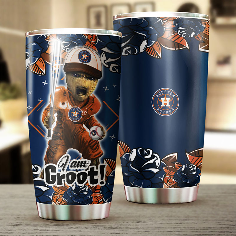 Houston Astros MLB Tumbler with Marvel's "I Am Groot" Personalization - Image 2