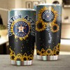 Houston Astros MLB Tumbler with Sunflower Design for Baseball Fans