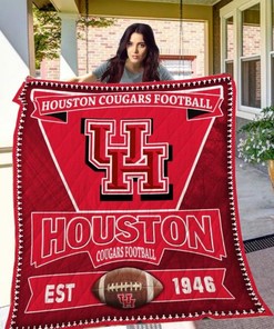 Houston Cougars Football NCAA Harvard Crimson Collection Quilt Blanket