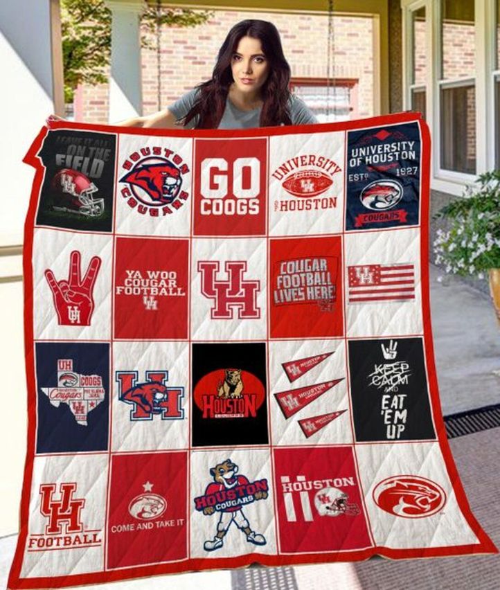 Houston Cougars NCAA Quilt Blanket - Stay Cozy with Your Favorite Team
