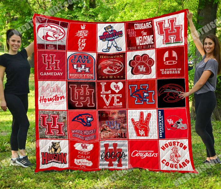 Houston Cougars Quilt Blanket LC5 DUP for College Sports Fans