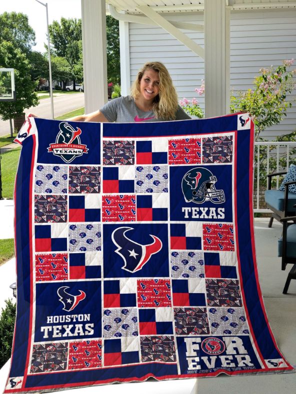 Houston Texans Logo Pattern Collection Quilt Bedding Set with Keywords