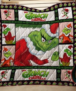 How The Grinch Stole Christmas Grinch For Fans Quilt Bedding Set for Christmas Lovers
