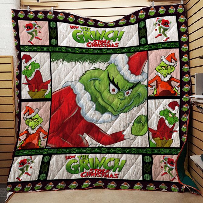 How The Grinch Stole Christmas Grinch For Fans Quilt Bedding Set for Christmas Lovers