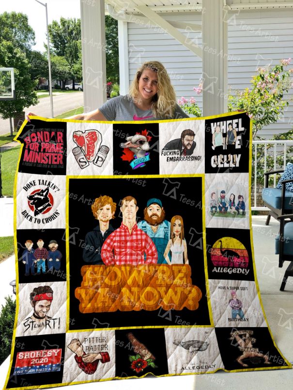 How're Ya Now Letterkenny Quilt Bedding Set with Quilt Blanket, Perfect Gifts for Fans