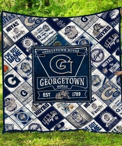 Hoyas Georgetown Hoyas Ncaa Quilt Bedding Set