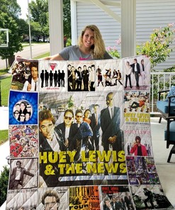 Huey Lewis & The News Greatest Hits Collection Vintage Quilt Blanket Bed Set for Girls