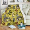 Hufflepuff House Harry Potter Fleece Blanket with a Unique Design