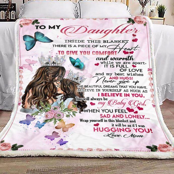 Hugs and Love Wrapped In A Fleece Blanket Gift From Mom To Daughter