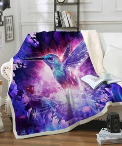 Hummingbird Blanket B3001-01 - Beauty in Flight for Bird Lovers