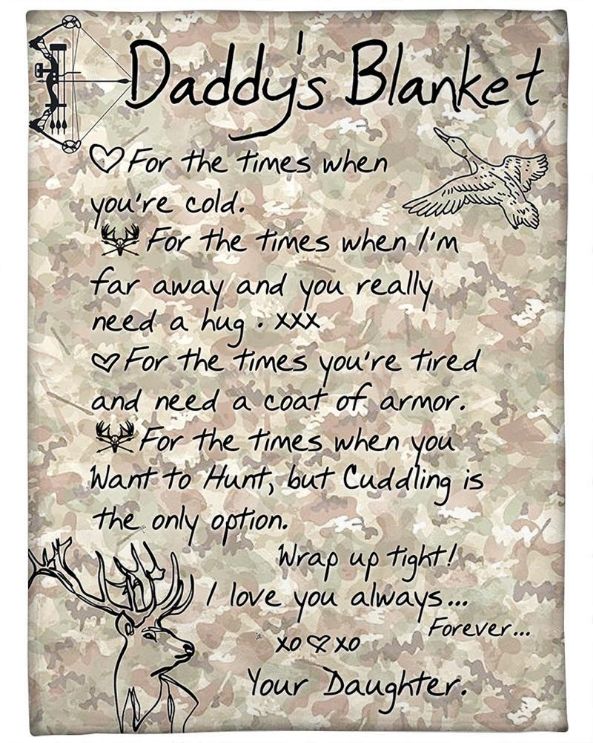 Hunting Dad Forever and Always Bedding Set