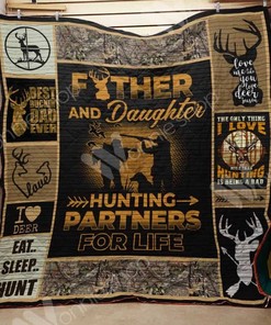 Hunting Partners for Life - Quilt Bedding Set for Hunting Dad and Daughter