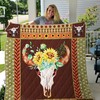 Hunting-themed Sunflower Quilt Blanket For Outdoor Lovers