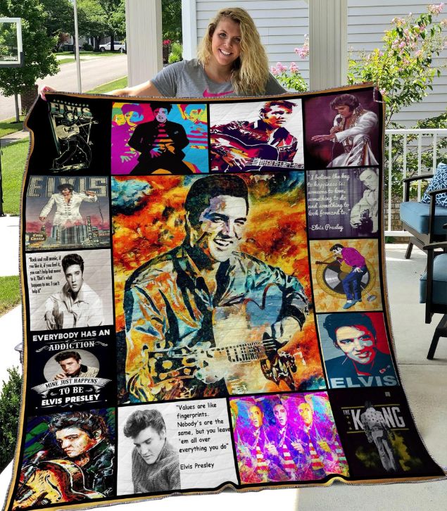 Hvt100603 Quilt Bedding Set Elvis Presley with Quotes