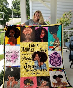 I Am A January Girl - Religious Quilt Bedding Set for January Birthdays