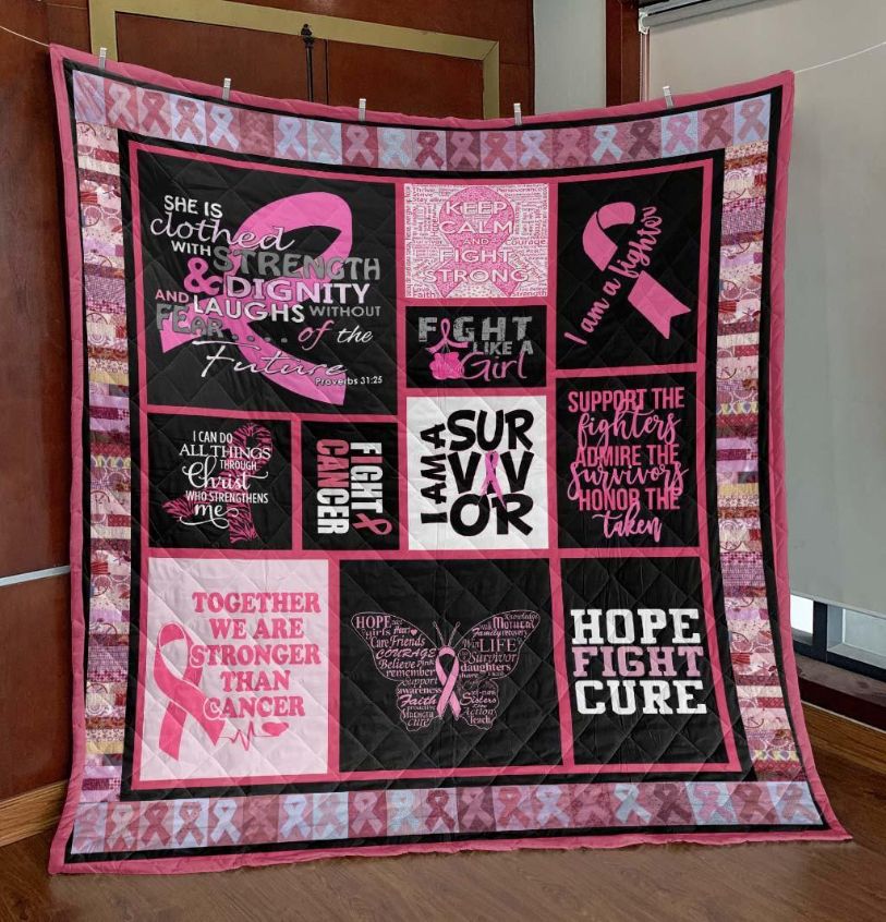 I Am A Survivor Quilt Blanket No96 for Cancer Survivors