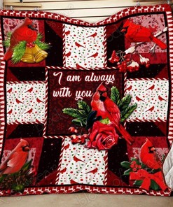 I Am Always With You, Cardinal Quilt Thl933 with Symbolic Bird Theme