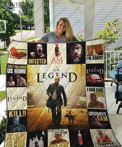 I Am Legend Quote Quilt Bedding Set with Vintage Designs