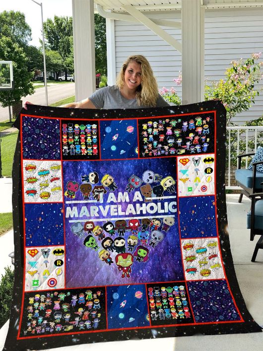 I Am a Marvelaholic Quilt Blanket - Perfect for Superhero Fans