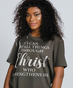 I Can Do All Things Through Christ Unisex Tee | Philippines 4:13 | Christian T-Shirt Bible Verse | Inspirational Shirt