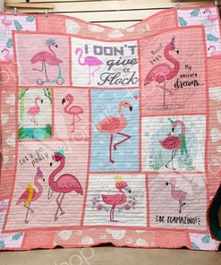 I Don't Give A Flock Flamingo Quilt Blanket for Animal Lovers