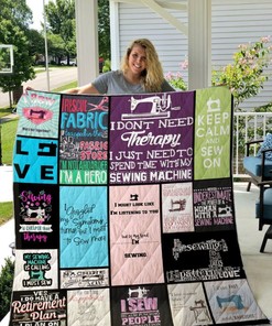 I Don't Need Therapy I Just Need To Spend My Time With My Sewing Machine Quilt Bedding Set for Quilters