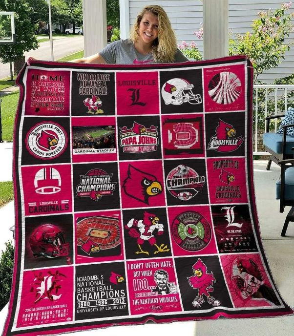I Don't Often Hate NCAA Louisville Cardinals Collection Combined Quilt Bedding Set