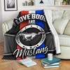 I Love Boobs and Mustangs Inspired Quilt Blanket for Bedding Set