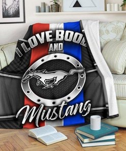 I Love Boobs and Mustangs Inspired Quilt Blanket for Bedding Set