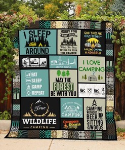 I Love Camping Quilt Bedding Set for Outdoorsy Folks