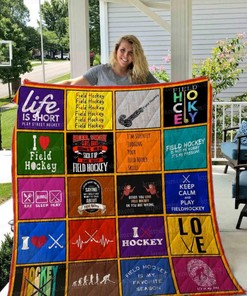 I Love Field Hockey Perfect Gifts For Field Hockey Lover Quilt Blanket for Field Hockey Fans