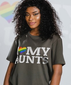 I Love My Aunts Unisex Tee | Pride Rainbow Love Symbol Shirt for Human's Rights