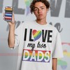 I Love My Two Dads Unisex Tee | Pride Rainbow Love Symbol Shirt for Human's Rights