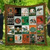 I Love NCAA Miami Hurricanes Collection Quilt Blanket for Fans