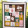 I Love Pigs Quilt Blanket - Oink Oink for Animal Lovers