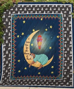 I Love Sloth Quilt Bedding Set - Fun and Cute Design for Sloth Lovers and Enthusiasts