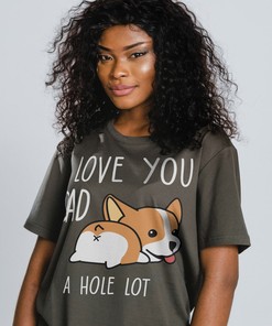 I Love You Dad A Hole Lot Unisex Tee | Funny Dog Shirts | Sarcasm Dad Shirts | Dad Birthday Gift | Gift for Men