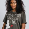 I Love You With All My Butt UNISEX Tees | Funny Valentine's Day Shirt | Valentine Gifts Funny Movie Shirts