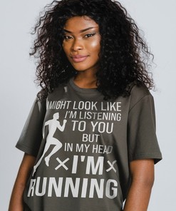 I Might Look Like I'm Listening To You But In My Head I'm Running Unisex Tee | Running Shirt | Funny Running Shirt