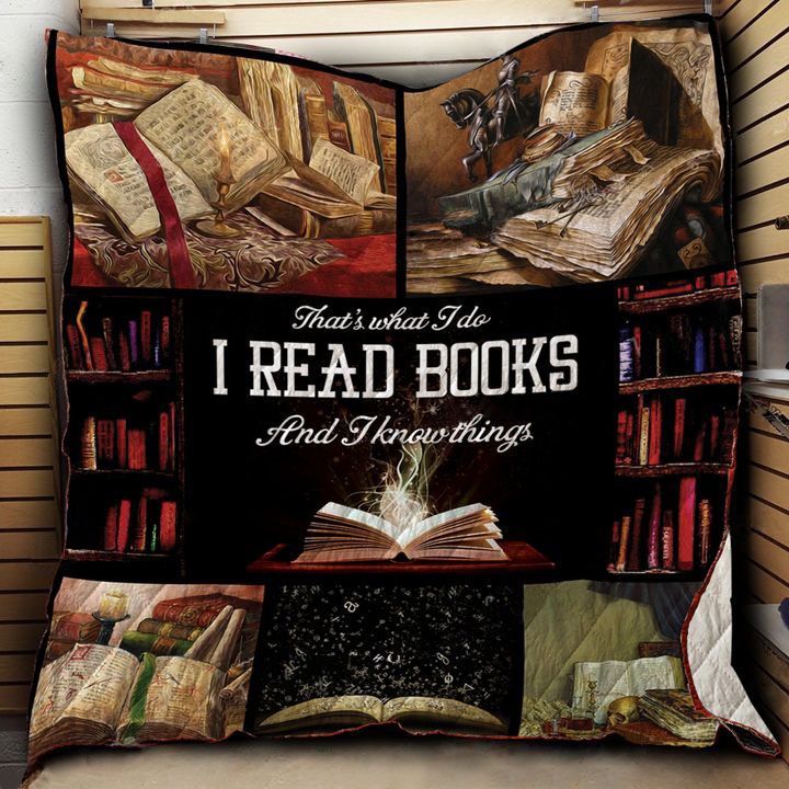 I Read Books And I Know Things Quilt Blanket - Embrace Your Inner Bookworm with this Quilt Bedding Set