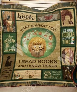 I Read Books and I Know Things Quilt Bedding Set with Cute Design