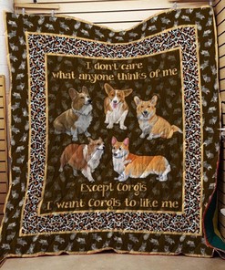 I Want Corgis To Like Me Corgi Quilt Blanket for Dog Lovers