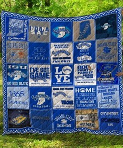 ISU NCAA Indiana State Sycamores Collection Collected Quilt Bedding Set